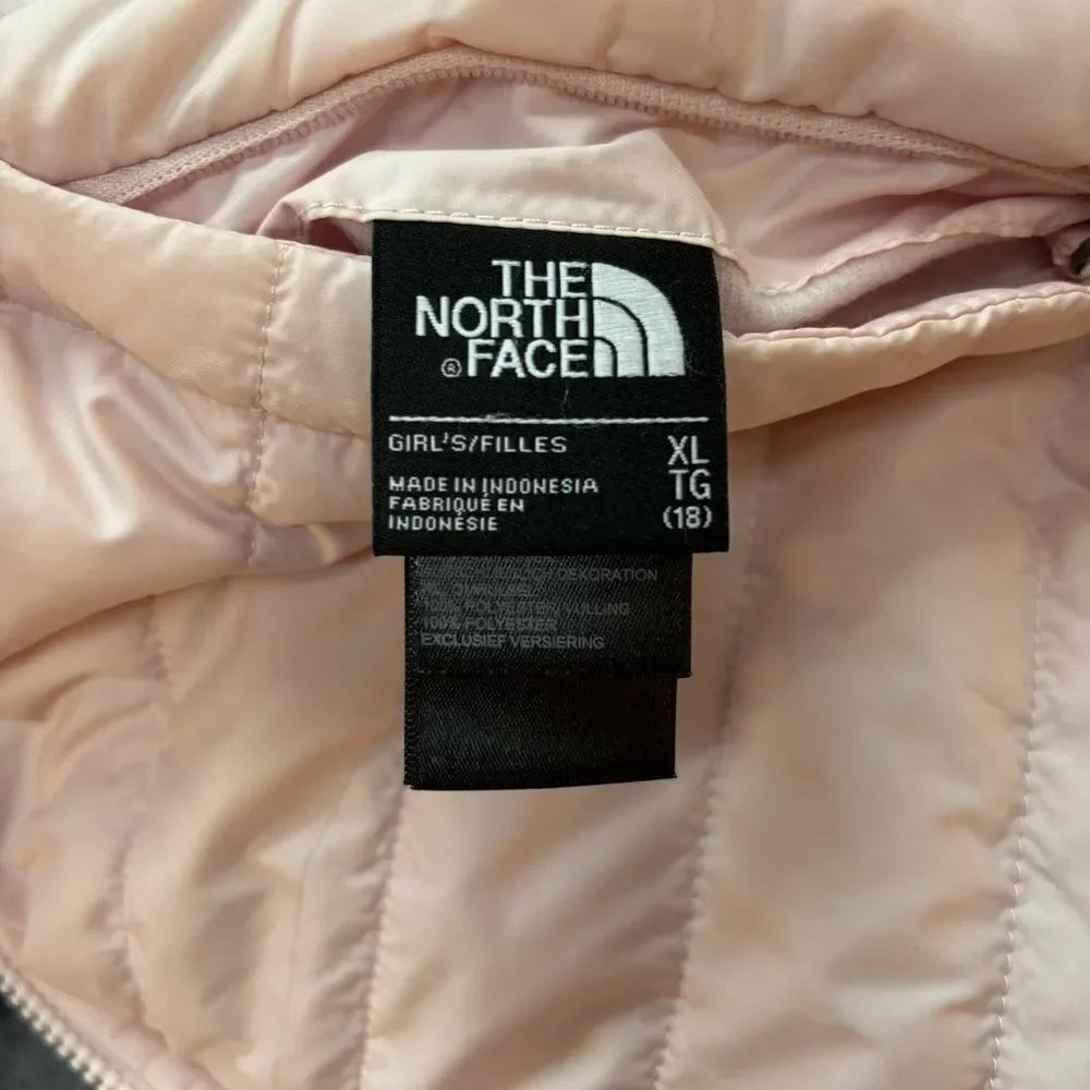 The North Face pink and gray reversible jacket Girls XL